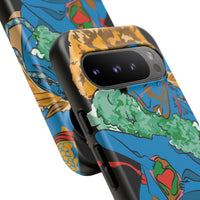 Indigenous Blue Google Pixel Tough Cases – Artistic Protective Covers | Fits Pixel 3 to Pixel 9 Pro | Licensed Design by Quuban Quinterro™