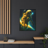 54 Mondays™ Project | Lone Orbit – Beverly Hills Edition | Astronaut Deep Space Portrait | Cosmic Noir Wall Art | Limited Gold Max Fuega™ Signature | FSC-Certified Framed Matte Canvas
