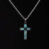 @BuyMartianJewelry | M633™ God First Unisex Glow Light Stainless Steel Cross Necklace