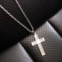 @BuyMartianJewelry | M633™ God First Unisex Glow Light Stainless Steel Cross Necklace