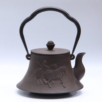 For Tea Lovers | @BuyMartian Kung Fu Southern Handmade 1.2Liter Cast Iron Teapot Kettle | Copper Top | Unique Unisex Holiday, Birthday, Housewarming Gift (Various Options)