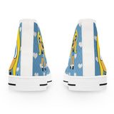 Your Fave Travel Kicks | Limited Edition Bubbles Anime Heart Women's High-Top Canvas Sneaker (Carolina Blue Version)