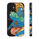 Indigenous Blue iPhone Tough Cases – Artistic Protective Covers | Fits iPhone 8 to iPhone 16 Pro Max | Licensed Design by Quuban Quinterro™