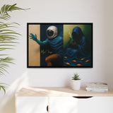 54 Mondays™ Project | Out of Sync Out of Touch – Beverly Hills Edition | Cosmic Noir Wall Art | Limited Gold Max Fuega™ Signature | FSC-Certified Framed Matte Canvas