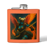 54 Mondays™ Project | Mona Marlowe: The Winged Reckoning – Beverly Hills Edition | Cosmic Noir Fantasy Valkyrie Stainless Steel Flask (6oz)