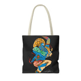 Indigenous Blue Limited Edition Tote Bag – Signed Collectible Art Bag by CIQ Designs x Buy Martian Merch™ | Numbered Series of 100 with Digital Certificate