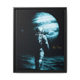 54 Mondays™ Project | Silent Giant – Beverly Hills Edition | Astronaut Facing Gas Giant | Cosmic Noir Wall Art | Limited Gold Max Fuega™ Signature | FSC-Certified Framed Matte Canvas