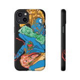 Indigenous Blue iPhone Tough Cases – Artistic Protective Covers | Fits iPhone 8 to iPhone 16 Pro Max | Licensed Design by Quuban Quinterro™