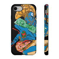 Indigenous Blue iPhone Tough Cases – Artistic Protective Covers | Fits iPhone 8 to iPhone 16 Pro Max | Licensed Design by Quuban Quinterro™