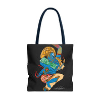 Indigenous Blue Limited Edition Tote Bag – Signed Collectible Art Bag by CIQ Designs x Buy Martian Merch™ | Numbered Series of 100 with Digital Certificate