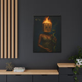 54 Mondays™ Project | Masked & Burned – Beverly Hills Edition | Cosmic Noir Wall Art | Limited Gold Max Fuega™ Signature | FSC-Certified Framed Matte Canvas