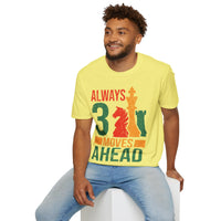 Your Fave Travel Tee | 3 Moves Ahead Chess T-Shirt | Various Unisex Shirt Colors | Sizes Up to 3X