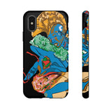 Indigenous Blue iPhone Tough Cases – Artistic Protective Covers | Fits iPhone 8 to iPhone 16 Pro Max | Licensed Design by Quuban Quinterro™