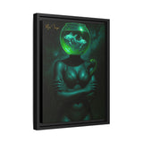 54 Mondays™ Project | Agua Green Glare – Beverly Hills Edition | Cosmic Noir Wall Art | Limited Gold Max Fuega™ Signature | FSC-Certified Framed Matte Canvas