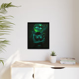 54 Mondays™ Project | Agua Green Glare – Beverly Hills Edition | Cosmic Noir Wall Art | Limited Gold Max Fuega™ Signature | FSC-Certified Framed Matte Canvas