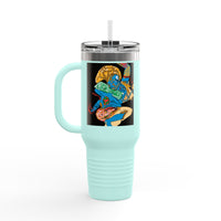 Indigenous Blue Limited Edition 40oz Tumbler – Hand-Signed Stainless Steel Mug with Certificate of Authenticity | Double-Wall Insulated, Cupholder Friendly, Only 100 Made