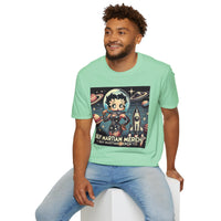 Your Fave Travel Tee | The Saucy Martian™ Retro Bet In Space 001 Unisex Softstyle T-Shirt | Various Colors