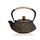 @BuyMartianHome | 30 oz Cast Iron Tetsubin Teapot | Japanese Style Hand-Painted Tea Kettle for Loose Leaf Tea | Traditional Iron Tea Pot | For Tea Lovers