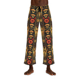 Buy Martian Merch™ | IronEagle 47 African Art Deco Men's Pajama Pants (Loose Fit) | Sun of Mars (Red, Gold, Black)