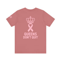 Breast Cancer Awareness T-Shirt – Hope Tougher Than Tumors™ & QUEENS DON’T QUIT™ Unisex Jersey Tee | Inspirational Gift for Survivor, Fighter, or Supporter