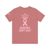 Breast Cancer Awareness T-Shirt – Hope Tougher Than Tumors™ & QUEENS DON’T QUIT™ Unisex Jersey Tee | Inspirational Gift for Survivor, Fighter, or Supporter