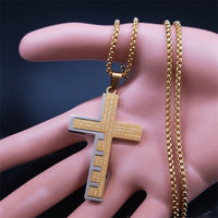 @BuyMartianJewelry | M633™ Lord's Prayer Unisex Titanium Stainless Steel Cross Pendant