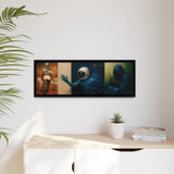 54 Mondays™ Project | Out Sight Out of Mind Out of Love – Beverly Hills Edition | Cosmic Noir Triptych | Limited Gold Max Fuega™ Signature | FSC-Certified Framed Matte Canvas