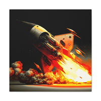 Buy Martian Merch ™ | Space City HTX MJM | Mars (Steampunk Rocket) Premium Gallery Wrap (Various Sizes)