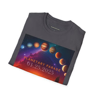 54 Mondays Project™ | @MaxGardenGalax | @BuyMartianHome Planetary Parade 01.25.25 Unisex Softstyle T-Shirt