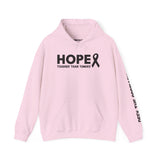 Hope Tougher Than Tumors™ Hoodie – Inspirational Cancer Awareness Sweatshirt | Gift for Survivors, Fighters & Supporters | Unisex Fit