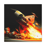 Buy Martian Merch ™ | Space City HTX MJM | Mars (Steampunk Rocket) Premium Gallery Wrap (Various Sizes)
