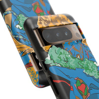 Indigenous Blue Google Pixel Tough Cases – Artistic Protective Covers | Fits Pixel 3 to Pixel 9 Pro | Licensed Design by Quuban Quinterro™