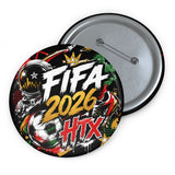 FIFA 2026 HTX | 3" Custom Pin Button — Metal Glossy Custom-Pin Button