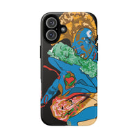 Indigenous Blue iPhone Tough Cases – Artistic Protective Covers | Fits iPhone 8 to iPhone 16 Pro Max | Licensed Design by Quuban Quinterro™