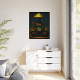 54 Mondays™ Project | False Calm Fiale – Beverly Hills Edition | Cosmic Noir Wall Art | Limited Gold Max Fuega™ Signature | FSC-Certified Framed Matte Canvas