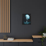 54 Mondays™ Project | Silent Giant – Beverly Hills Edition | Astronaut Facing Gas Giant | Cosmic Noir Wall Art | Limited Gold Max Fuega™ Signature | FSC-Certified Framed Matte Canvas