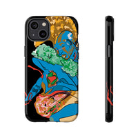 Indigenous Blue iPhone Tough Cases – Artistic Protective Covers | Fits iPhone 8 to iPhone 16 Pro Max | Licensed Design by Quuban Quinterro™