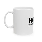 Hope Ceramic Mug #3 – “Tougher Than Tumors” Inspirational Pink Ribbon Coffee Cup | Gift for Cancer Survivor, Fighter, or Caregiver | 11oz or 15oz