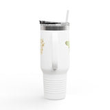 54 Mondays Project™ | Diary of an Evolved Menace™ BPA-FREE Stainless Steel Double Wall Insulated Travel Mug (40oz) | Straw & Lid Included | Bee Only