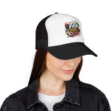 FIFA 2026 HTX Trucker Hat — Colorful Soccer Tournament Foam Cap