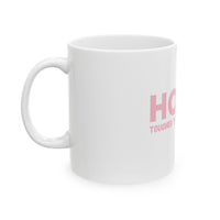 Hope Ceramic Mug – “Tougher Than Tumors” Pink Ribbon Coffee Cup | Inspirational Gift for Breast Cancer Survivors, Fighters & Caregivers | 11oz or 15oz
