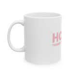 Hope Ceramic Mug – “Tougher Than Tumors” Pink Ribbon Coffee Cup | Inspirational Gift for Breast Cancer Survivors, Fighters & Caregivers | 11oz or 15oz