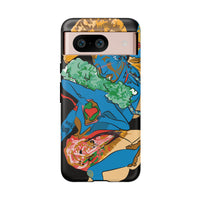 Indigenous Blue Google Pixel Tough Cases – Artistic Protective Covers | Fits Pixel 3 to Pixel 9 Pro | Licensed Design by Quuban Quinterro™