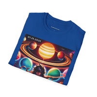 54 Mondays Project™ | @MaxGardenGalax | @BuyMartianHome Planetary Parade 01.25.25 Unisex Softstyle T-Shirt | Leo