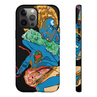 Indigenous Blue iPhone Tough Cases – Artistic Protective Covers | Fits iPhone 8 to iPhone 16 Pro Max | Licensed Design by Quuban Quinterro™