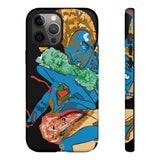 Indigenous Blue iPhone Tough Cases – Artistic Protective Covers | Fits iPhone 8 to iPhone 16 Pro Max | Licensed Design by Quuban Quinterro™