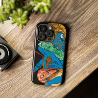 Indigenous Blue iPhone Tough Cases – Artistic Protective Covers | Fits iPhone 8 to iPhone 16 Pro Max | Licensed Design by Quuban Quinterro™