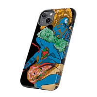 Indigenous Blue iPhone Tough Cases – Artistic Protective Covers | Fits iPhone 8 to iPhone 16 Pro Max | Licensed Design by Quuban Quinterro™