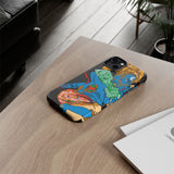 Indigenous Blue iPhone Tough Cases – Artistic Protective Covers | Fits iPhone 8 to iPhone 16 Pro Max | Licensed Design by Quuban Quinterro™