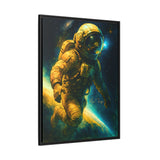 54 Mondays™ Project | Lone Orbit – Beverly Hills Edition | Astronaut Deep Space Portrait | Cosmic Noir Wall Art | Limited Gold Max Fuega™ Signature | FSC-Certified Framed Matte Canvas
